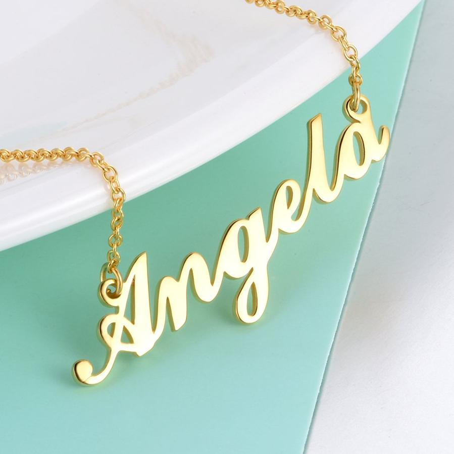 angela name necklace