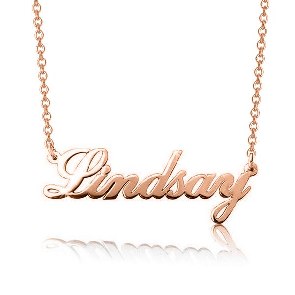 gold cursive name necklace